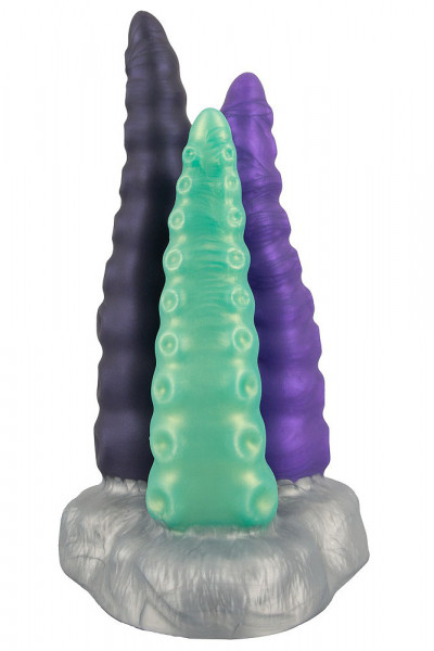 TRIPLE TENTACLE - DILDO - BEASTY COCKS [You2Toys] grün/schwarz/lila