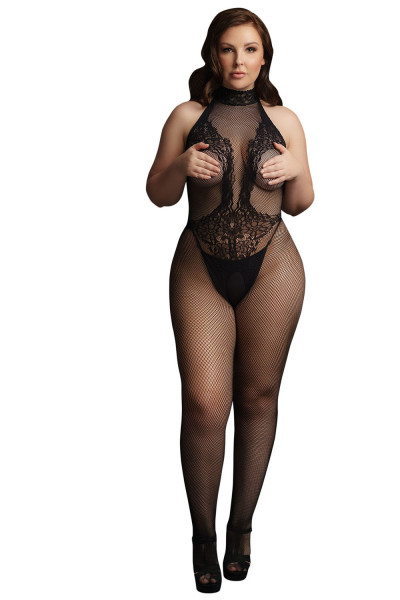 BODYSTOCKING - OUVERT - QUEENSIZE [Le Désir] schwarz