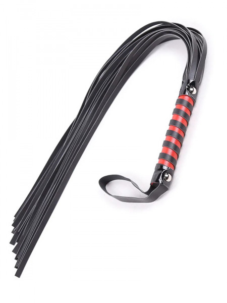 STRIPED FLOGGER - PEITSCHE [Smart Moves] schwarz/rot
