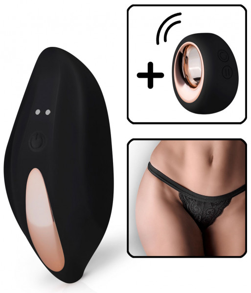 VIBRATING TANGA - REMOTE CONTROL [Pantyrebel] schwarz