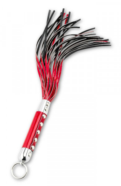 GLOSSY WHIP - PEITSCHE [Zenn] rot/schwarz/silber