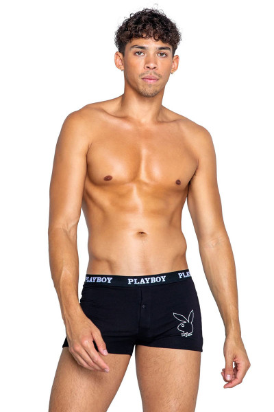 PLAYBOY - TUXEDO BOXER-SHORTS [Playboy] schwarz/weiss