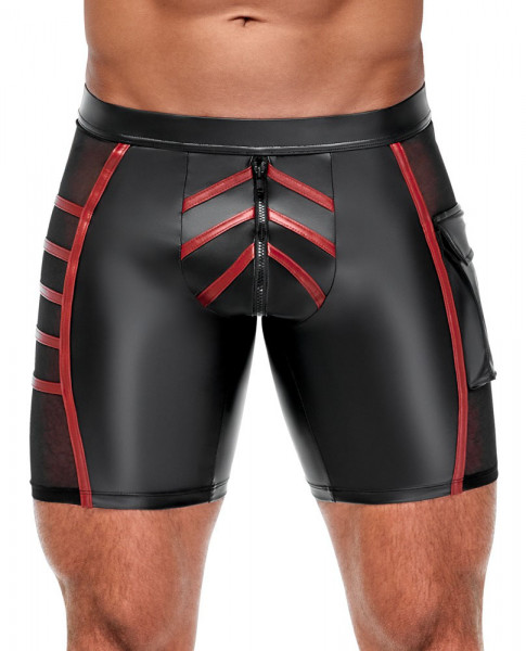 HERREN-SHORTS [Nek] schwarz/rot