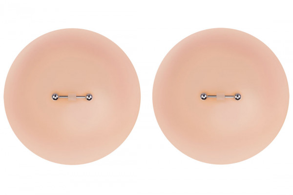 PIERCED NIPPLE COVERS [Peekaboos] haut/silber