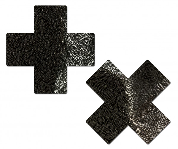 BLACK CROSS - NIPPLESTICKER [Pastease] 2er schwarz