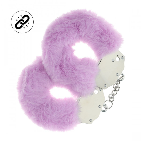 FLUFFY HAND CUFFS - HEAVY DUTY [Ouch!] PLÜSCHHANDSCHELLEN - lavendel