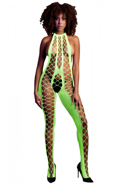 NETZ-BODYSTOCKING [Ouch! Glow in the dark] grün