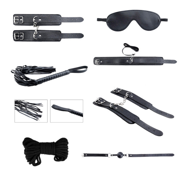 SECRET DESIRES - BLACK BDSM KIT [Alive BDSM Line] 8-tlg. - schwarz