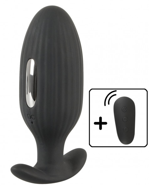 VIBRATING E-STIM BUTT-PLUG [Xouxou] schwarz