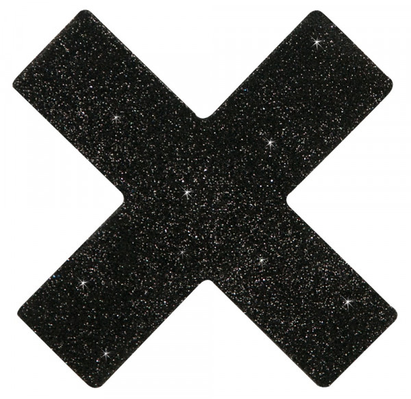 NIPPLE-STICKER - BLACK CROSS [Cottelli Collection] schwarz