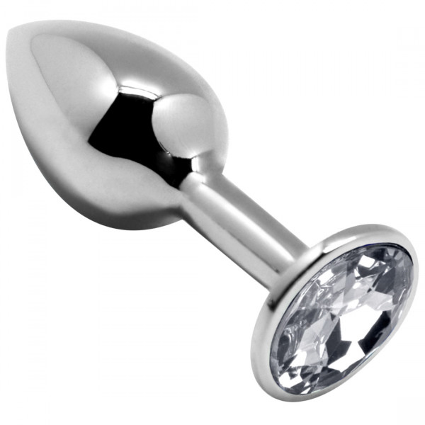 ANAL PLEASURE - MINI METAL BUTT PLUG - LARGE [Alive] silber/weiss