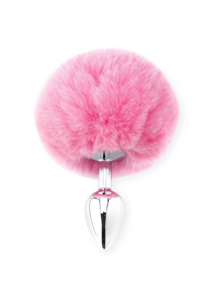 DELUXE FLUFFY BUNNY TAIL - ANAL-PLUG [Zenn] pink/silber