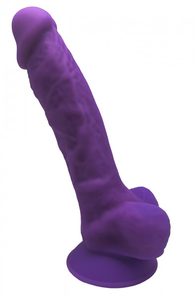 MEMORY SILICONE DILDO - 7" MODEL 1 [Silexd] lila