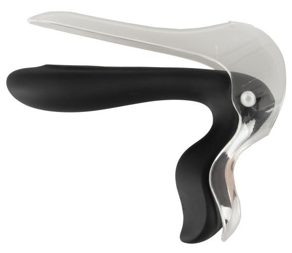 VIBRATING SPECULUM WITH LIGHT [Bad Kitty] schwarz/transparent