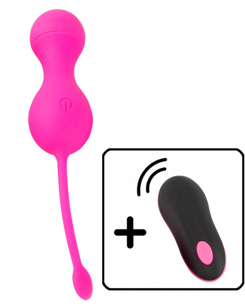 RC LOVE BALLS - VIBRO KUGEL DUO [Silicone Stars - Sweet Smile] pink