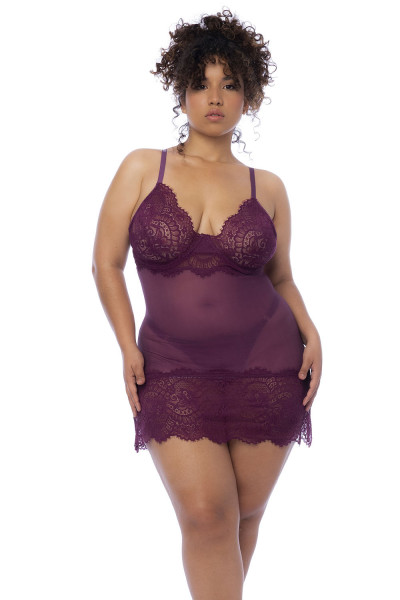 KEY COLORS - DESSOUSKLEID - QUEENSIZE [Mapalé] bordeaux