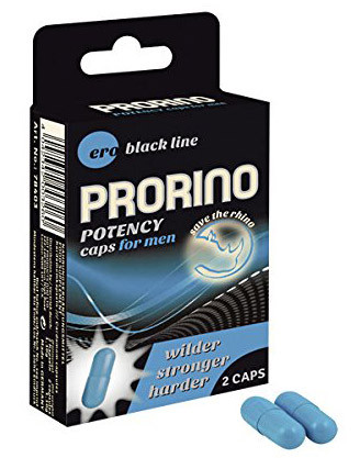 PRORINO POTENCY POWER CAPS FOR HIM [Ero Black Line by HOT] 2 Kapseln