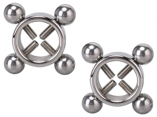 NIPPEL-KLEMMEN - STEEL CIRCLE [Fixxx Metal Series] silber