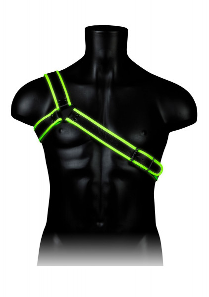 GLADIATOR - HARNESS [Ouch! Glow in the dark] schwarz/grün