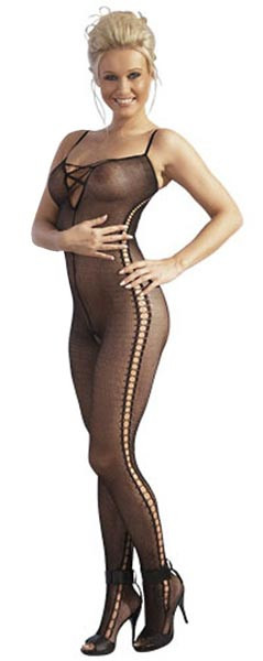 NETZ CATSUIT - OUVERT - QUEENSIZE [NO:XQSE] schwarz