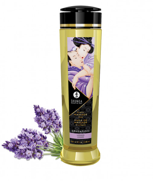 EROTISCHES MASSAGEÖL - SENSATION [Shunga] 240ml / lavendel