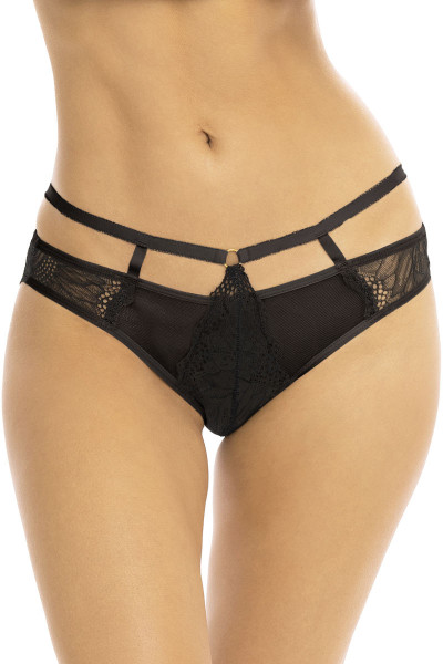 DANGER ZONE - OPEN BACK PANTY [René Rofé] schwarz