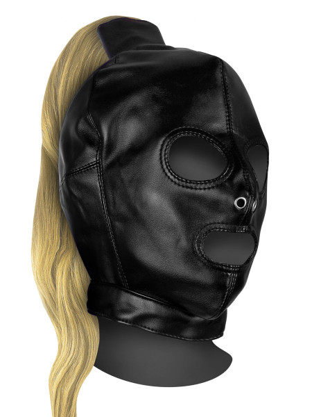 MASK WITH PONYTAIL [Ouch!] schwarz/blond