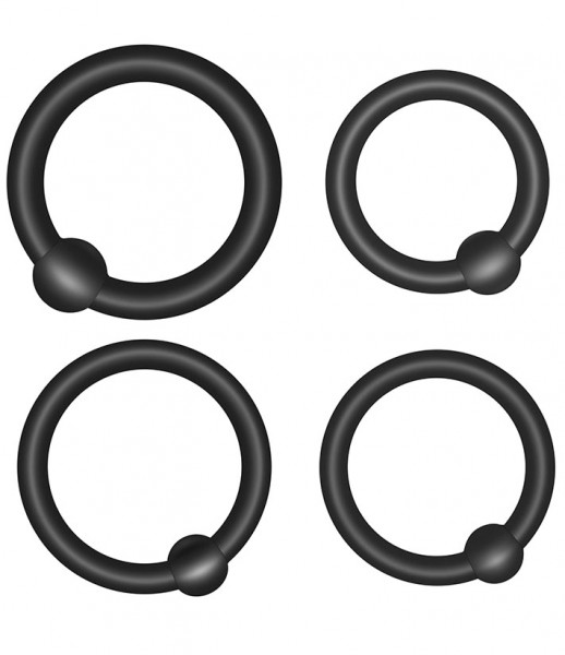 PLEASURE COCK RING SET [Addicted Toys by Dreamlove] schwarz
