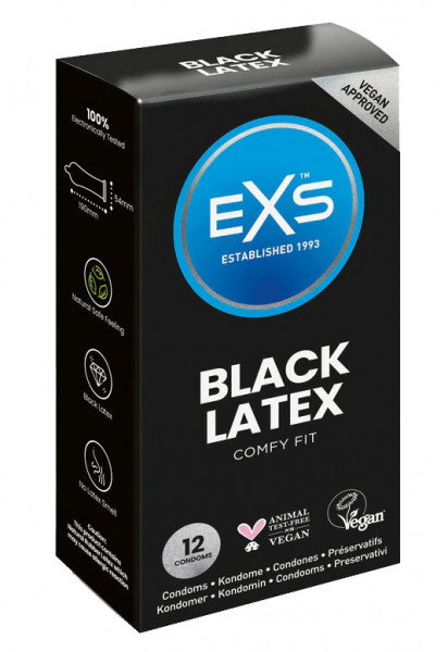 BLACK LATEX - KONDOME [EXS] 12er