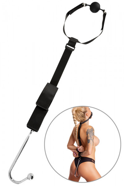 ANAL HOOK RESTRAINT SET [Bad Kitty] schwarz/silber