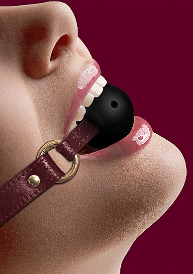 BREATHABLE BALL GAG - OUCH HALO - MUNDKNEBEL [Ouch!] burgund