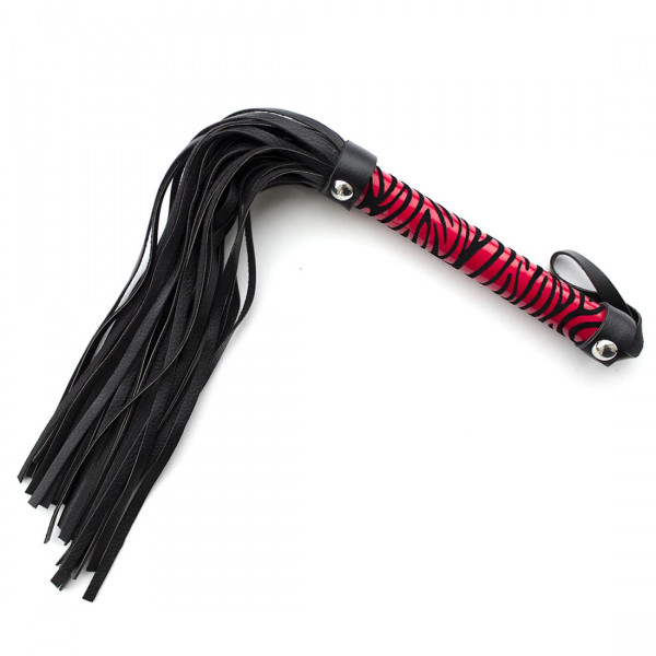 LEOPARD FLOGGER - PEITSCHE [Smart Moves] schwarz/rot